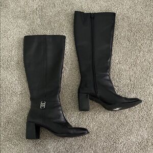 Karen Scott Elegant Black Tall Heeled Boots